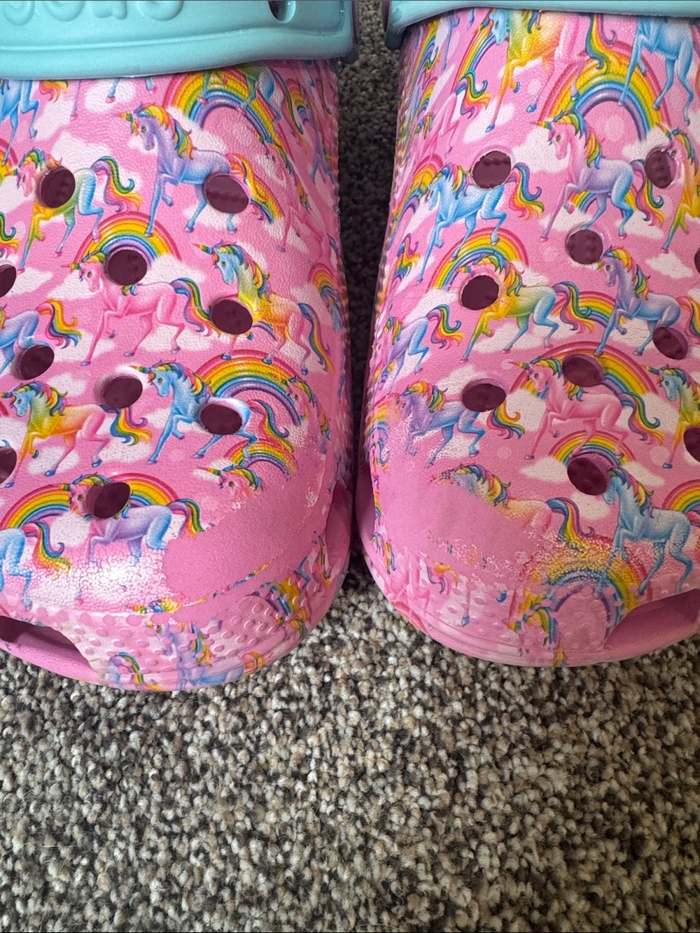 Crocs x Lisa Frank Pink Classic Unicorn Rainbow Clogs Womens' Size 8 - Picture 8 of 9